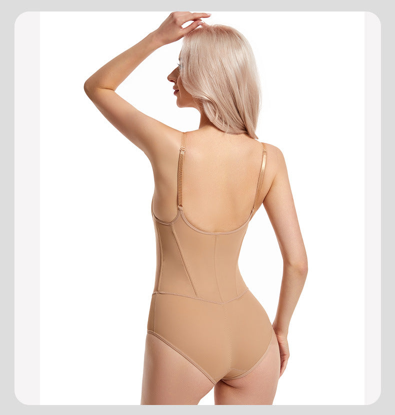 Bodysuit met mesh panelen en corrigerende pasvorm