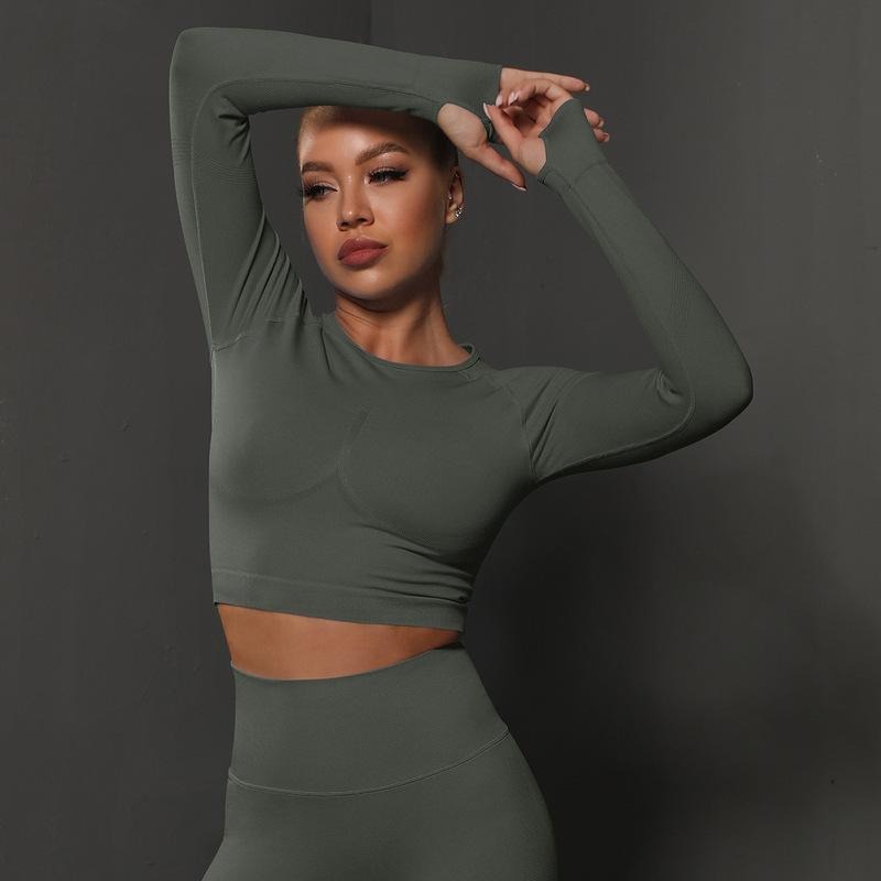 Naadloze Corrigerende Activewear Top met Lange Mouwen