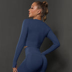 Naadloze Corrigerende Activewear Top met Lange Mouwen