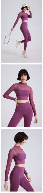 Crop Top met Lange Mouwen voor Vormgevende Compressie