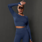Naadloze Corrigerende Activewear Top met Lange Mouwen