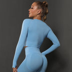 Naadloze Corrigerende Activewear Top met Lange Mouwen