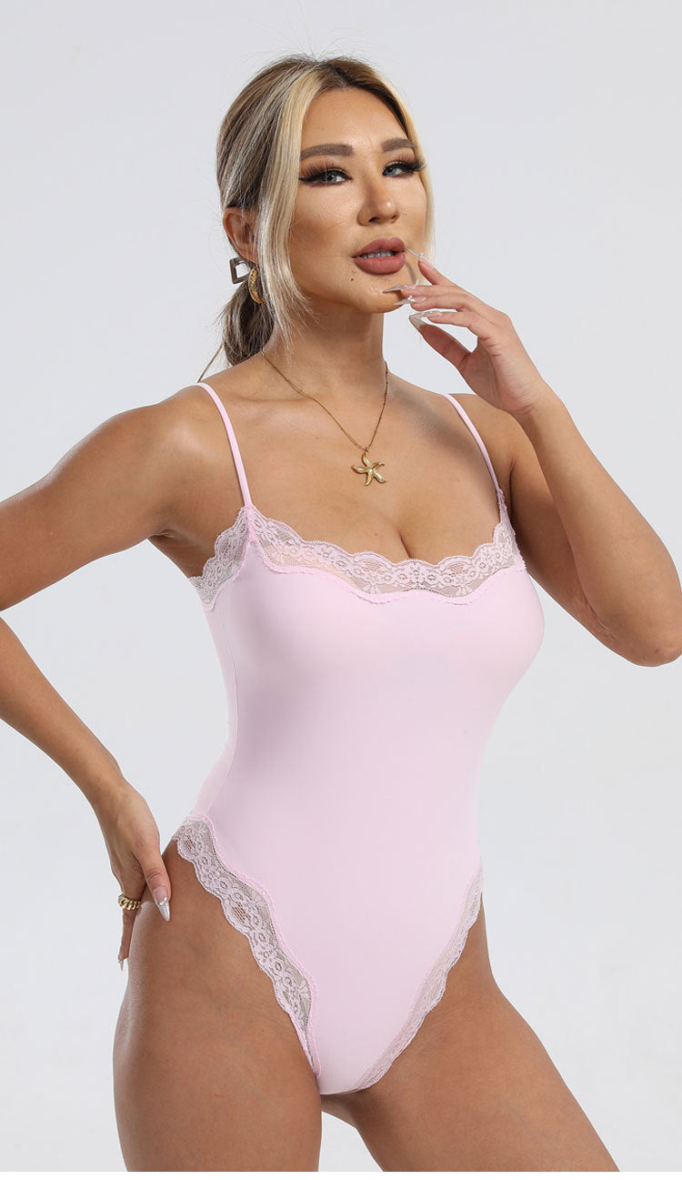 Corrigerend Bodysuit met Kanten Afwerking