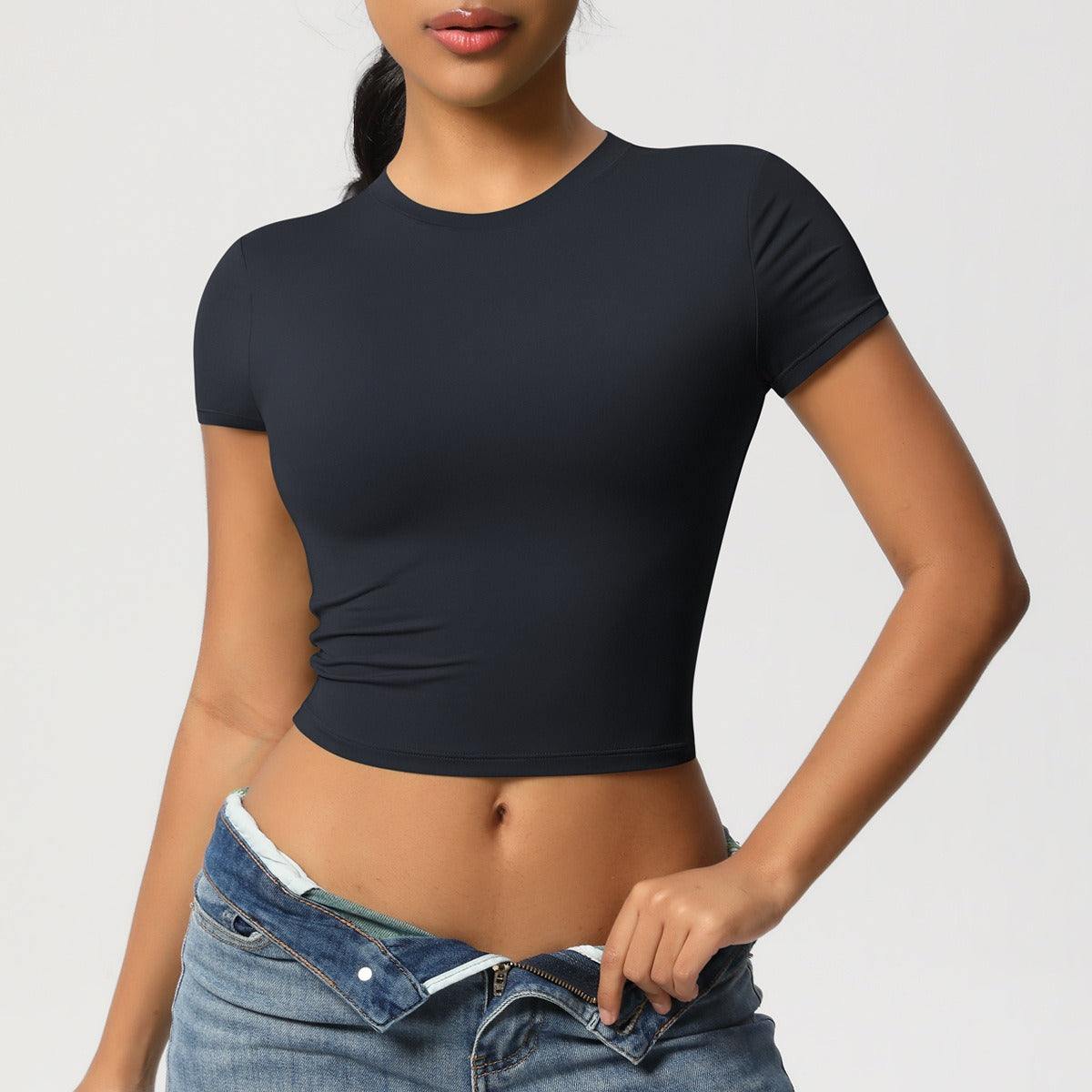 Second-Skin Vormgevende Actieve Crop Top