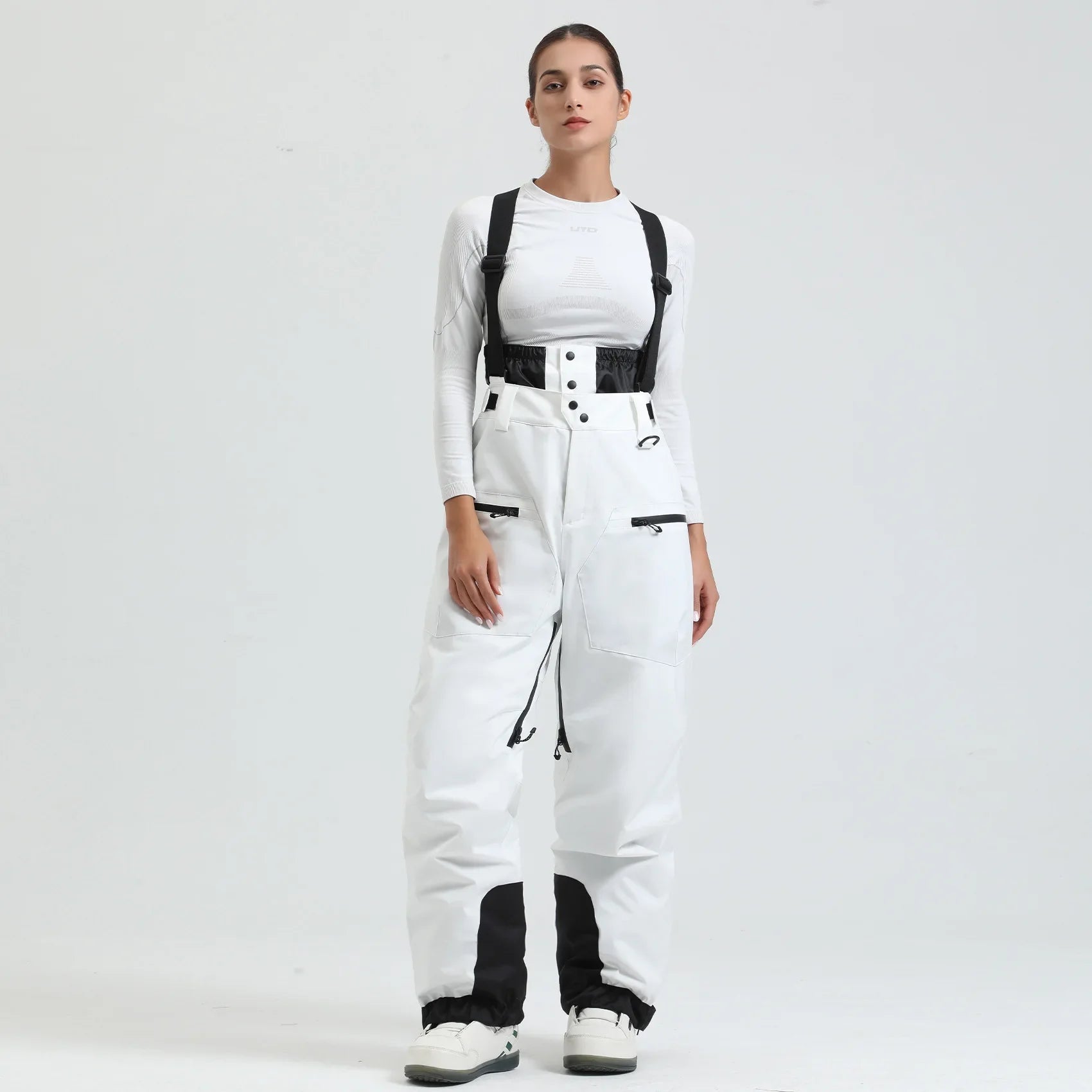 Women's Ski Pants with Suspenders, Snow Overall, Waterproof -40 Degree Warmth - Women's Pants 2