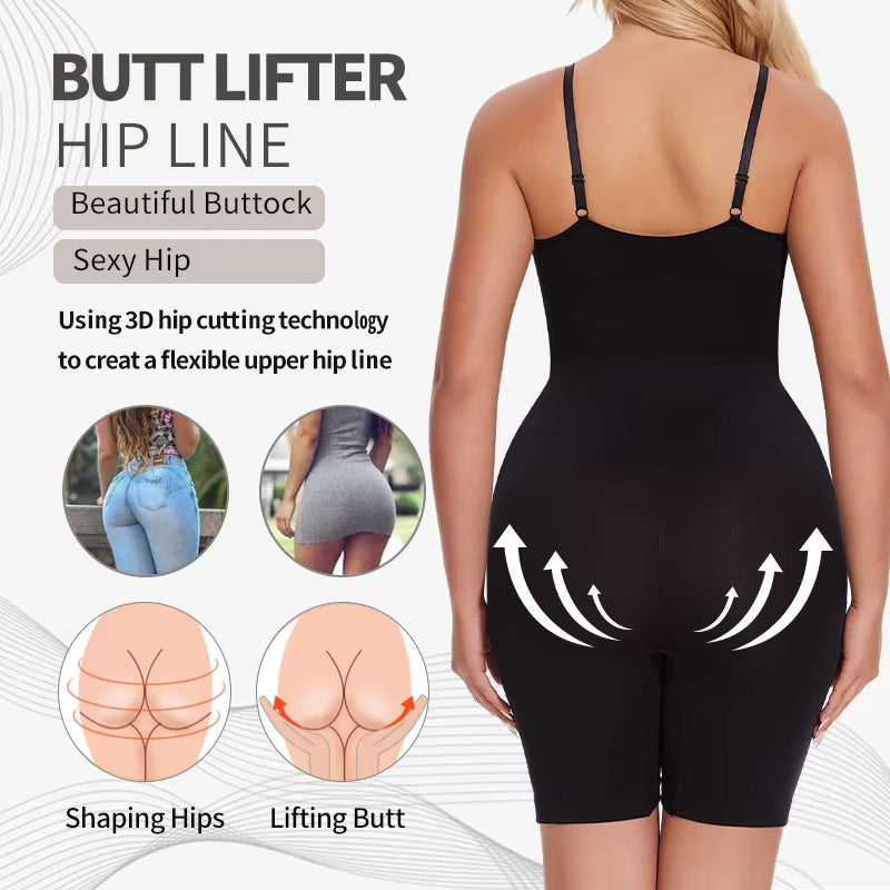 Naadloos Vormgevend Bodysuit met Verstelbare Bandjes