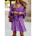 Lola - Summer Breeze Boho Dress for Women - Purple