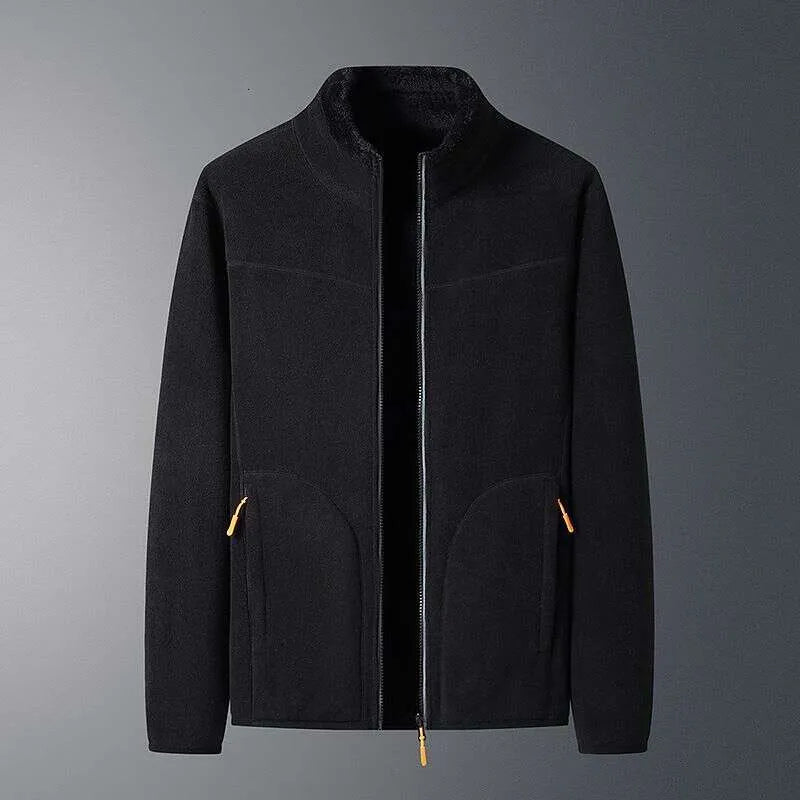 Women's Fashion Solid Color Warm Jacket, Autumn/Winter Comfortable Reversible Jacket