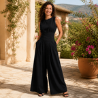 Elegant Sleeveless Jumpsuit for Women with a Fitted Belt | Party Outfit