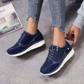 Women's Bunion Shoes for Autumn with Wide Toe Box, Arch Support and Cushioned Insole - Blue