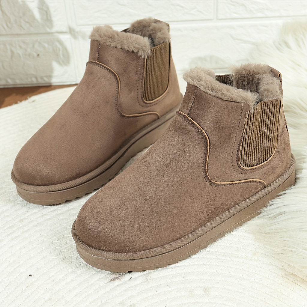 Women's Thick Sole Winter Ankle Boots Warm Platform Snow Boots for Everyday Comfort
