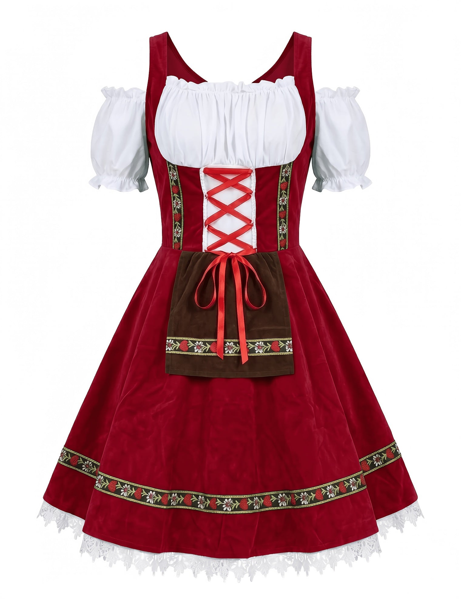 Women's Oktoberfest Dirndl Dress – Traditional Bavarian Costume, German Party