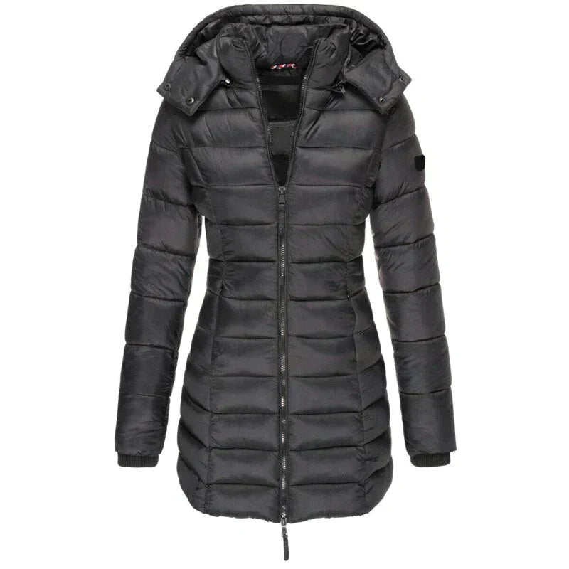 Ashby - Water-Resistant Quilted Winter Puffer Jacket - Black