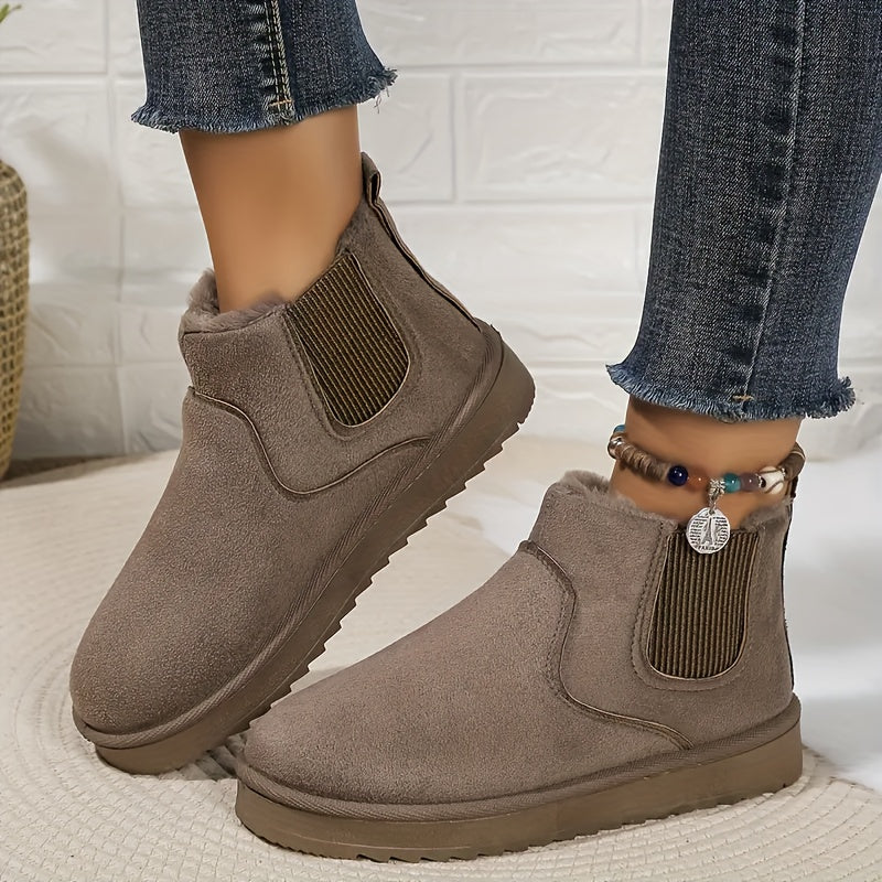 Women's Thick Sole Winter Ankle Boots Warm Platform Snow Boots for Everyday Comfort