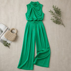 Silk Pleated Trouser Set - Unlock Effortless Elegance and All-Day Confidence