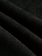 All-Season High Waist Wide Leg Corduroy Trousers for Women, Button Front & Pockets