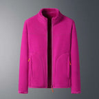 Women's Fashion Solid Color Warm Jacket, Autumn/Winter Comfortable Reversible Jacket
