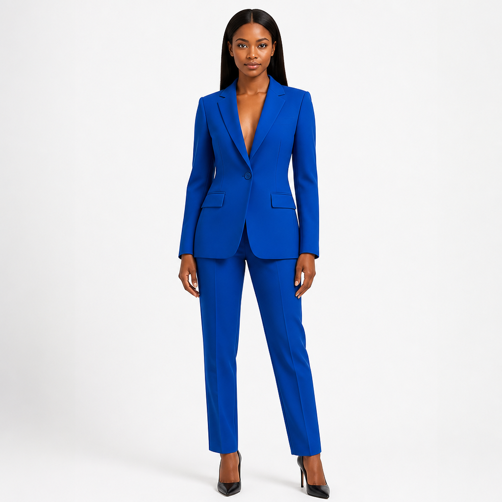 Women's Blazer and Trousers Suit with a Classic Line | Style That Never Quits