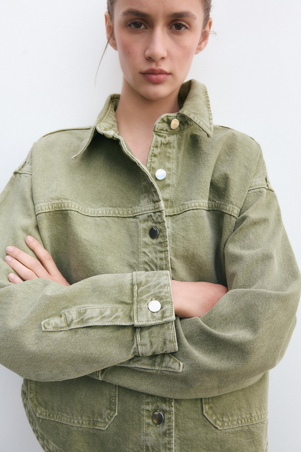 Classic Khaki Denim Jacket for Everyday Style | Lightweight Jacket