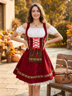 Women's Oktoberfest Dirndl Dress – Traditional Bavarian Costume, German Party