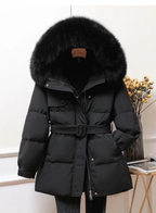 Water-Resistant Winter Jacket with Detachable Hood and Cozy Lining | Perfect for Cold Winter Days - Black