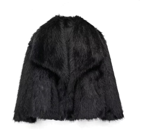 Warm Winter Jacket with Hood and Side Pockets | Perfect for Cold Winter Months - Black