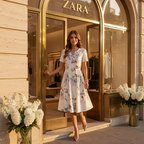 Knee-Length Summer Dress – Lightweight Easy Care for Women