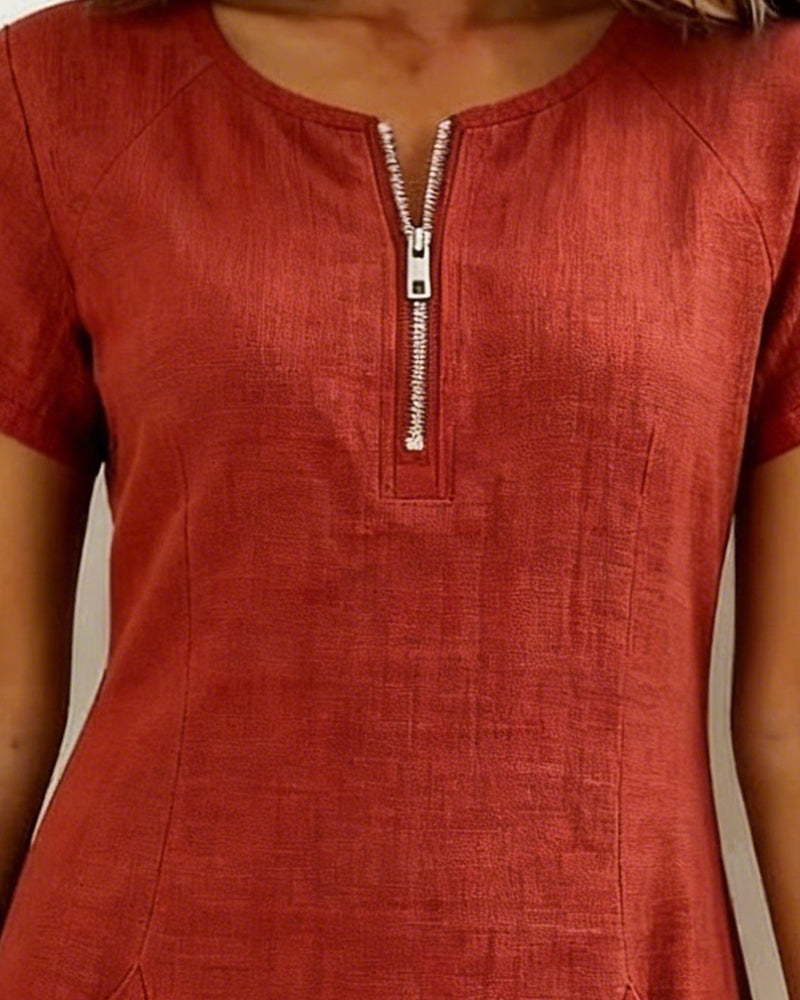 Lightweight Linen A Line Dress for Women | Vacation Dress
