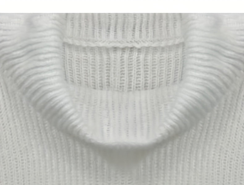 Casual Versatile Women'S Wear Mock Neck Pullover Sweater Coat for Fall & Winter