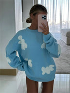 Cozy Winter Knit Sweater in Warm Material | Perfect for Cold Winter Days - Blue
