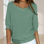 Long-Sleeve Knit Sweater | Perfect for Autumn - Army Green